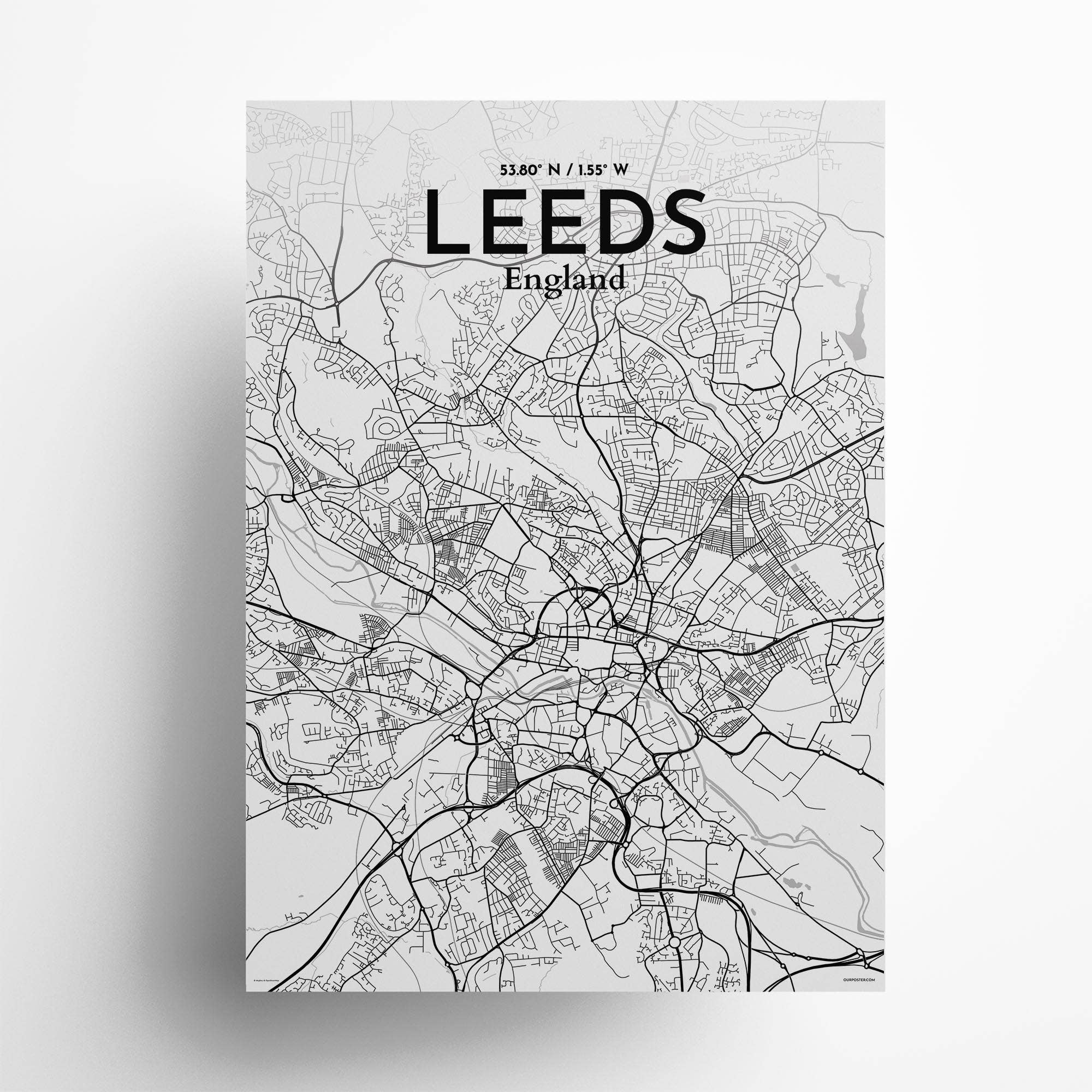 OurPoster.com – wholesale Poster – Leeds karta affisch112