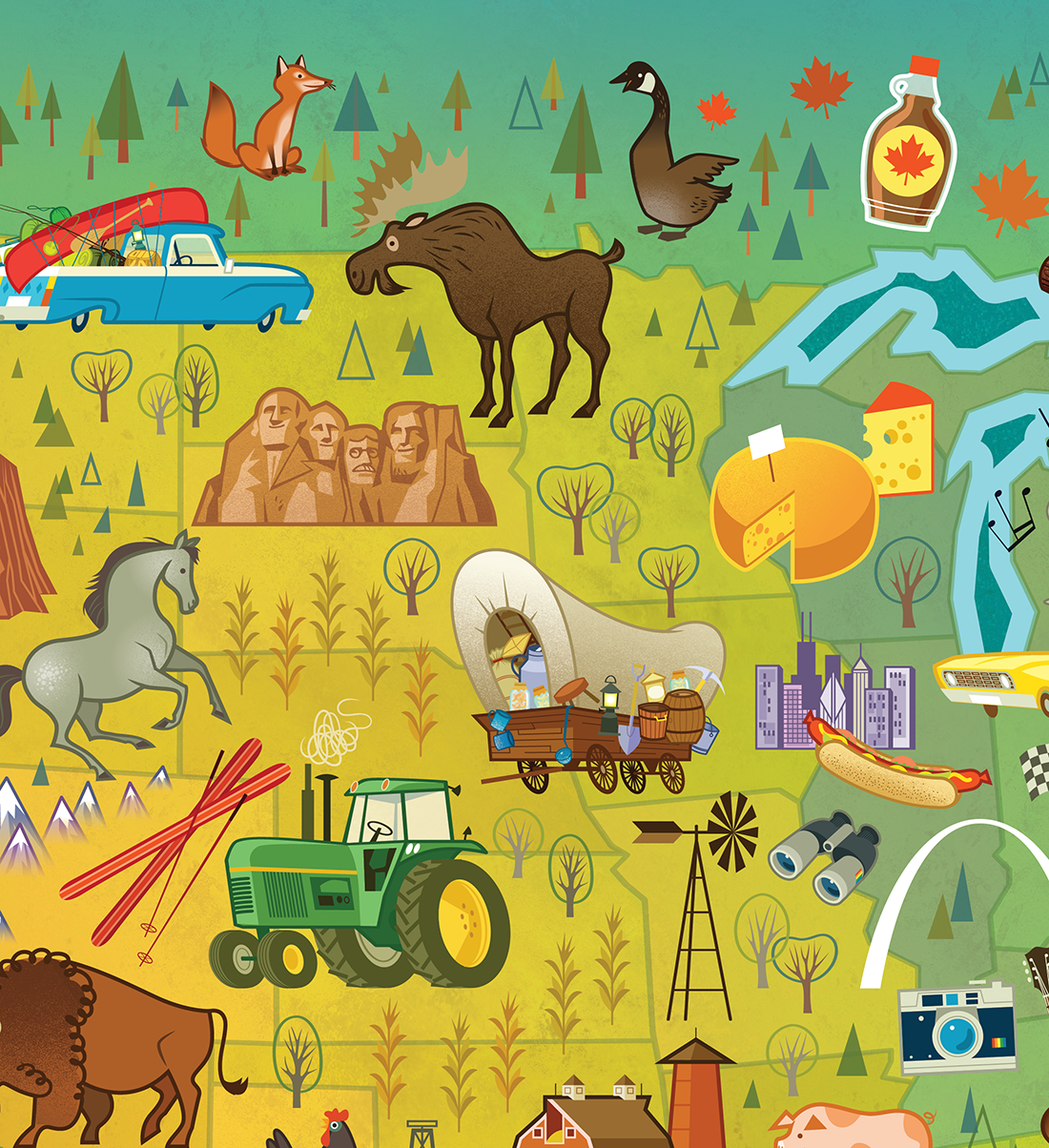 Blue Lobster Puzzles - Wholesale Puzzle - Kids - The United States 100 Pc Puzzle3