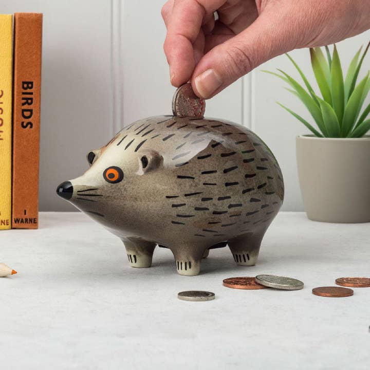 Hannah Turner Ltd - Wholesale Money/Piggy Bank - Hedgehog Money Box