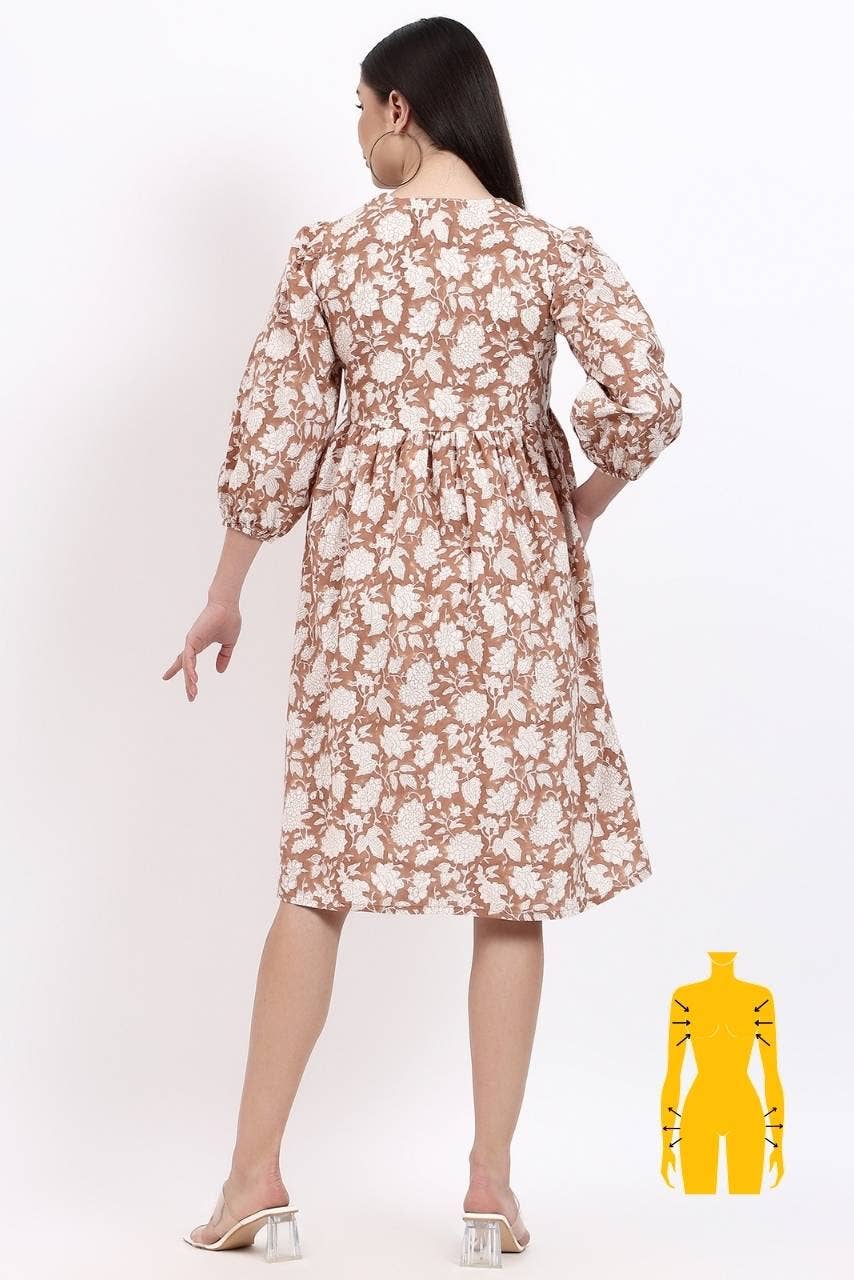 Hi Handmade - Vente Robe – femme - Robe Midi Angie - Mocha3