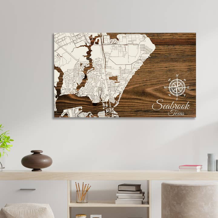 Texas: Seabrook Street Karte anzeigen für den Großhandel von Fire & Pine