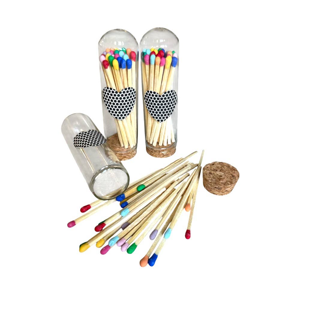 CJ Gift Goddess - Vendita all'ingrosso Portafiammiferi - 3" Fiammiferi in Campana con Accendino a Cuore con 25 Fiammiferi Colorati0