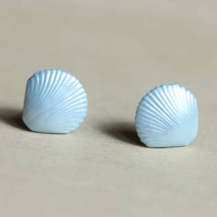 Blue Shell Studs voor wholesale door Diament Jewelry