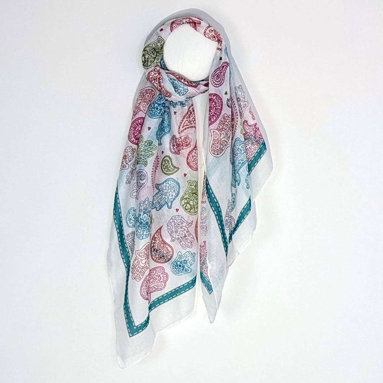 Tempest Designs – wholesale Scarf – Women's – Hand of Hamsa print scarf0