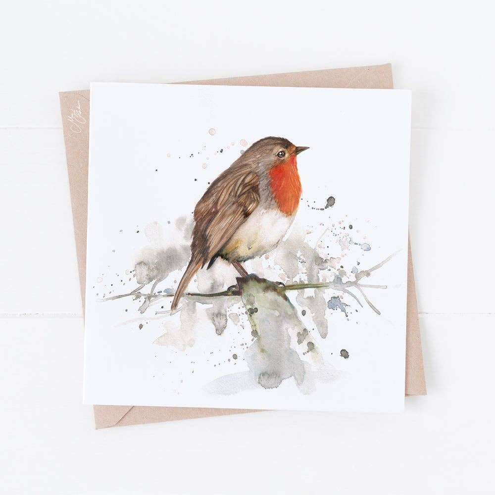 Meg Hawkins Art - Vendita all'ingrosso Biglietti di auguri generici - Robin | British Birds, biglietto di auguri natalizio e natalizio0