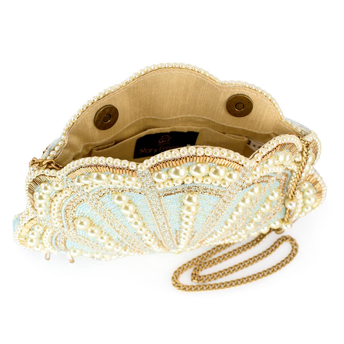 Mary Frances Accessories - Wholesale Crossbody Bag - Women's - Seaside Luxury Pearl and Beaded Shell Crossbody Handbag4