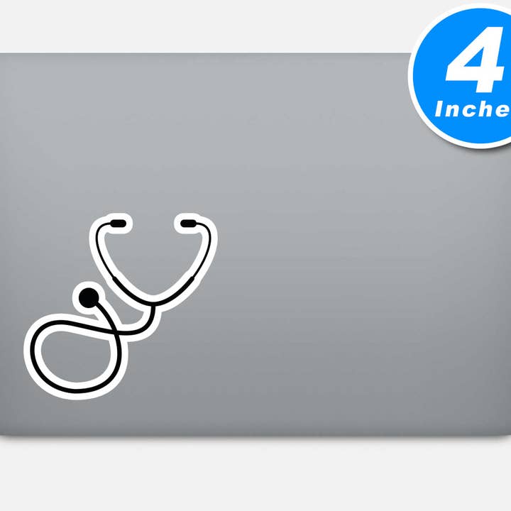 FunPopStickers – wholesale Sticker – Stethoscope Medical Doctor Laptop Stickers Phone Stickers 3 Pack - Set of 2.5, 3 and 4 Inch Vinyl Laptop Stickers - Laptop Stickers Phone Stickers for Laptop, Phone, Water Bottle, Car & More Decal (3 Pack)4