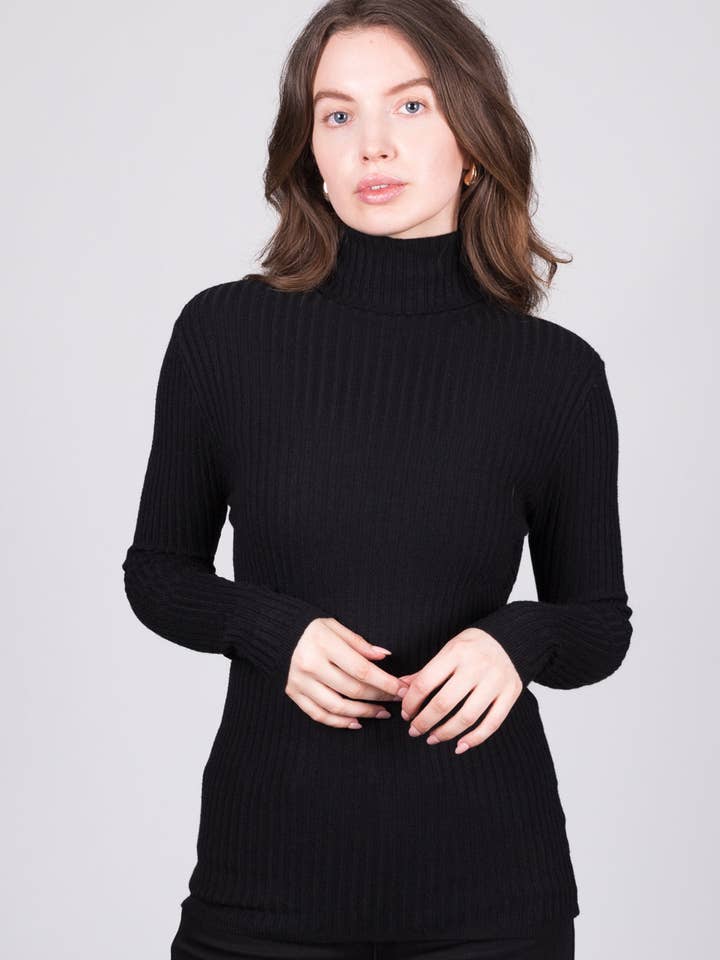 Geribde Coltrui - Zwart voor wholesale door SOLO