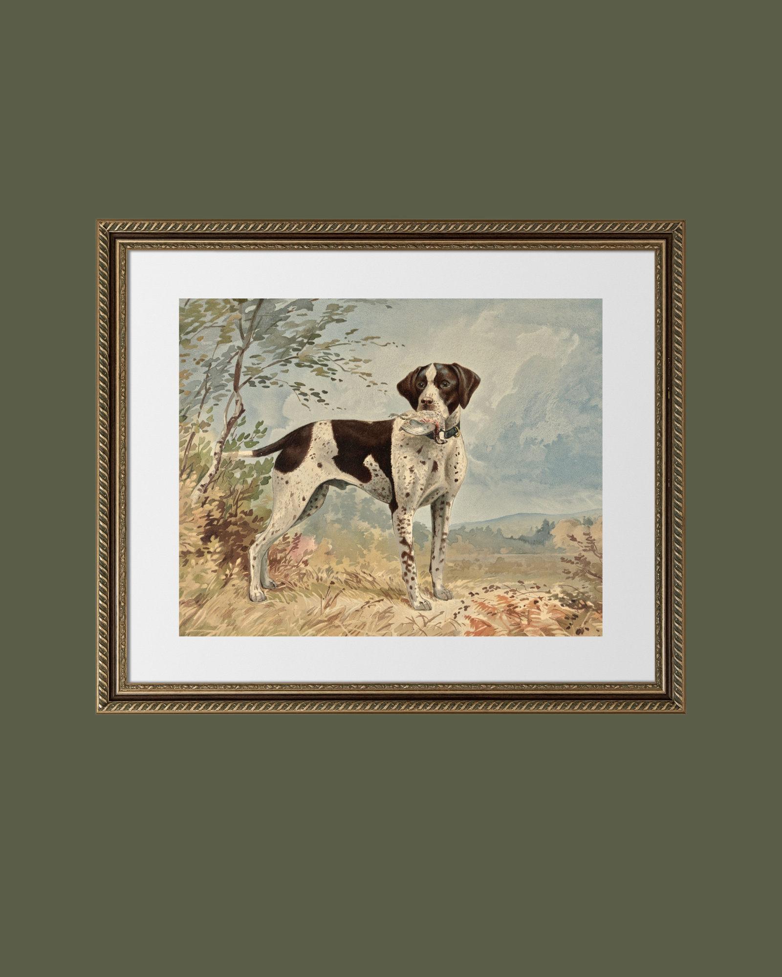 Sea to Skye - Wholesale Art Print - Standing English Pointer Antique Art Print5