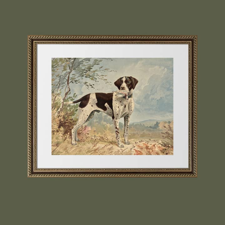 Sea to Skye - Wholesale Art Print - Standing English Pointer Antique Art Print5
