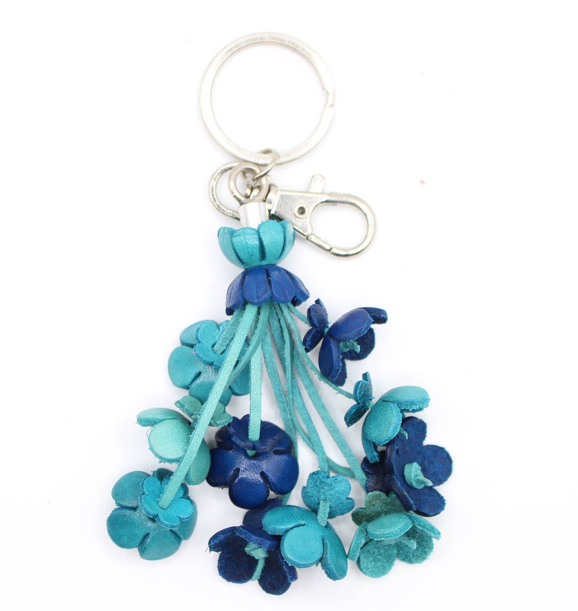 Sunflower Handmade leather inc – Engroshandel Nøglering - Dame – læder blomst nøglering og pung charme2