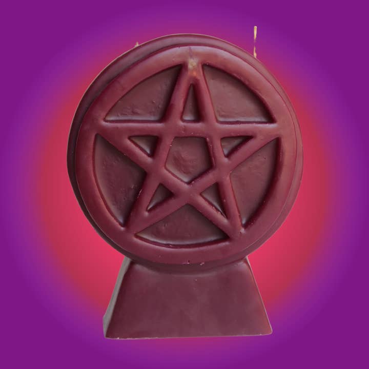 Vela con forma de pentagrama, tamaño XXL, doble mecha para venta al por mayor de Aquarian Soul