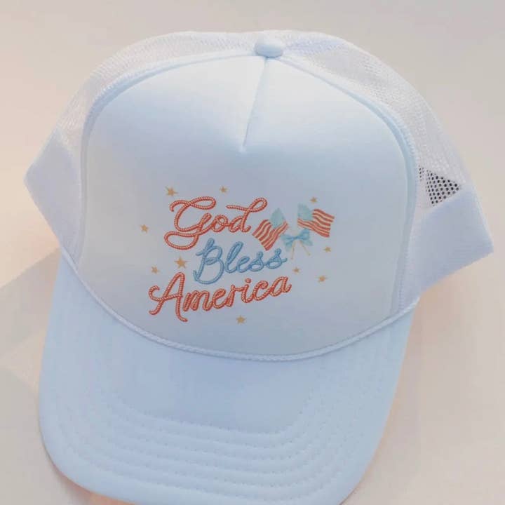 Tatter'd Royals - Wholesale Trucker Hat - Women's - God Bless America Hat0