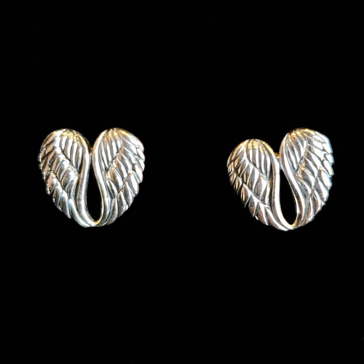 SS Angel Heart Earrings for wholesale by Zeppo Merchandisers Inc