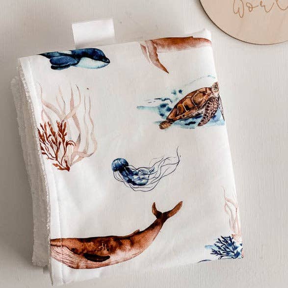 Ocean Burp Cloth for wholesale by SNUGGLY JACKS