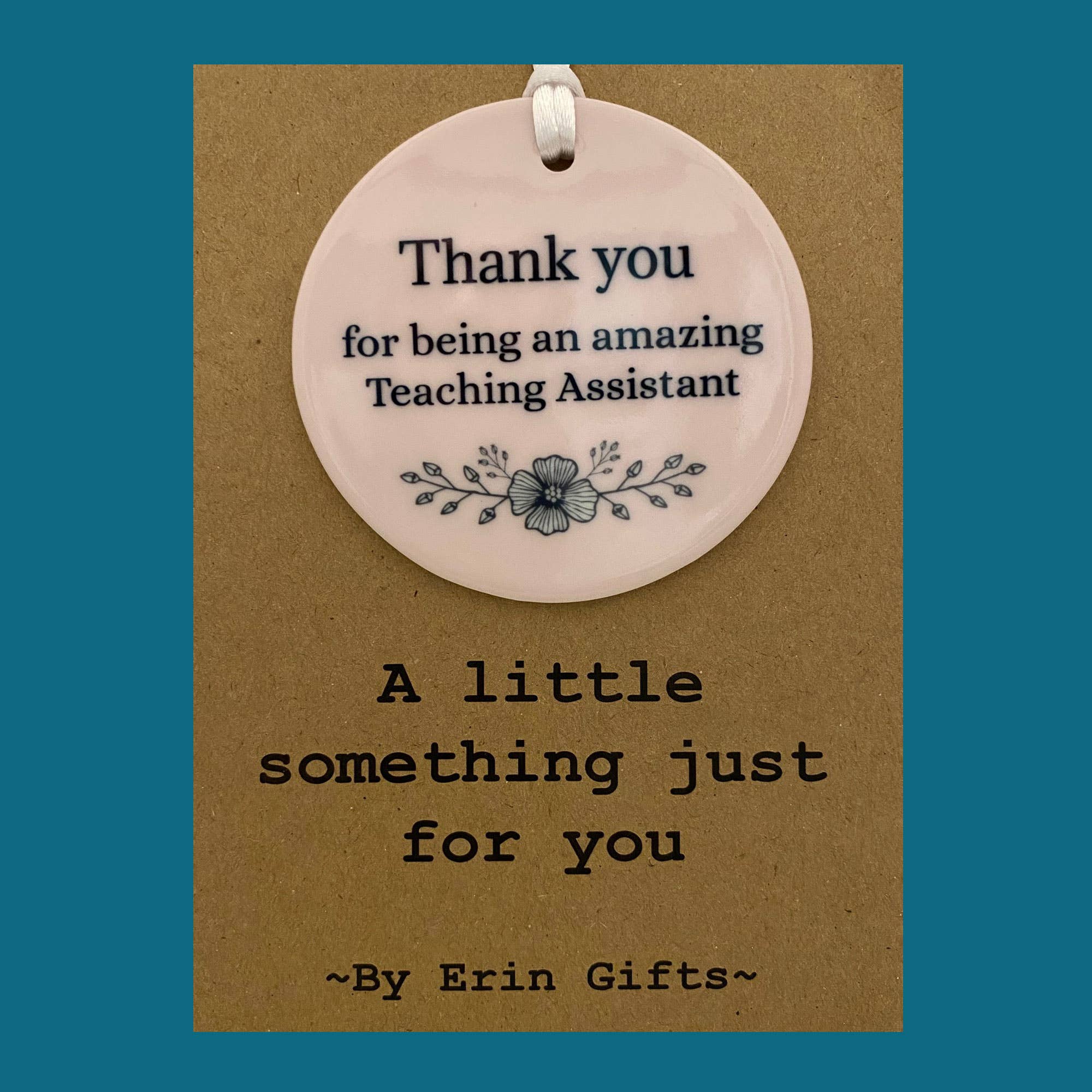 By Erin Cards and Gifts Ltd - Wholesale Everyday Greeting Card - A Little Something - Thankyou Teaching Assist Card & Ceramic0