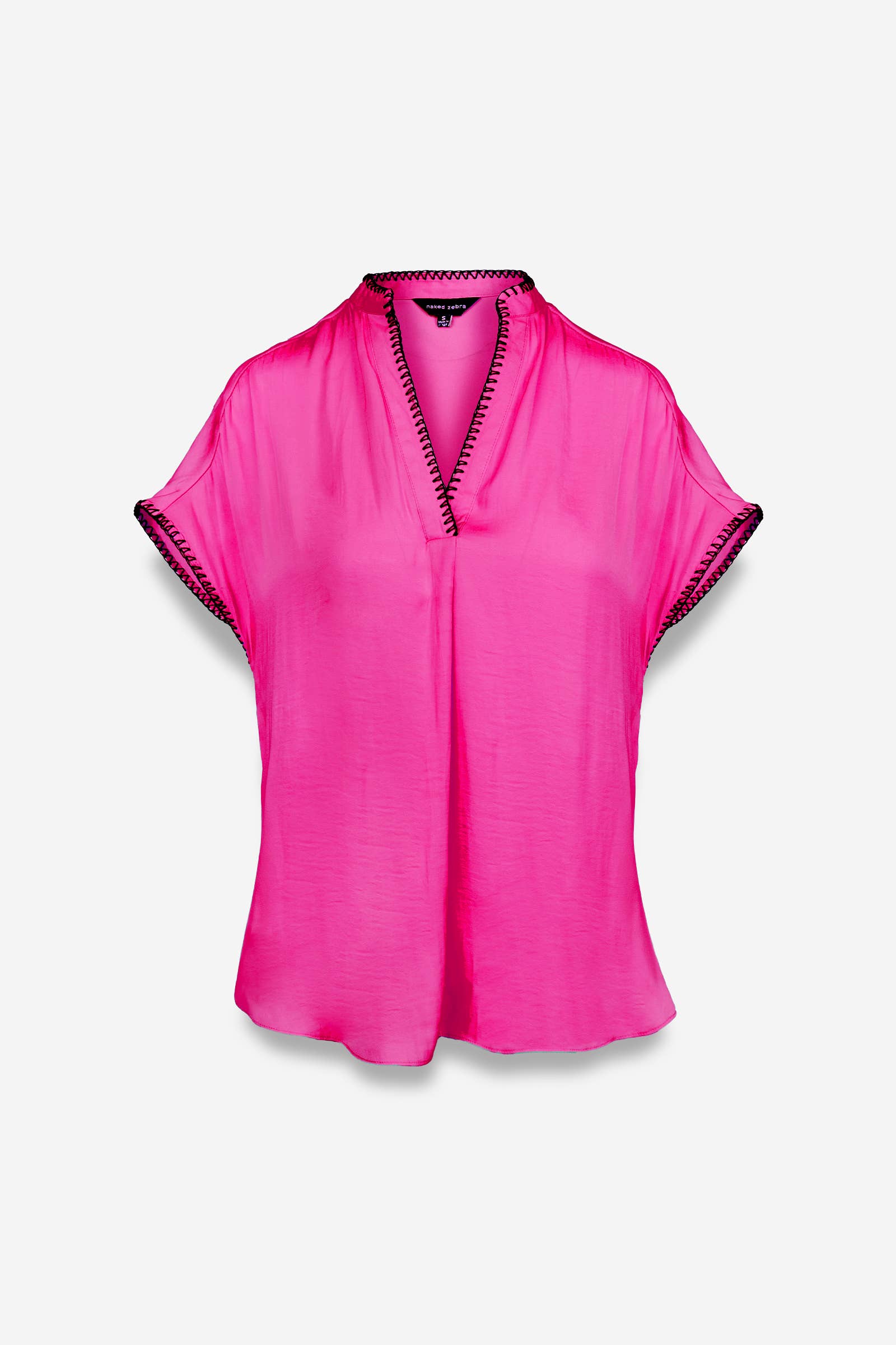 Naked Zebra - Venta al por mayor Blusa - Mujer - Blusa regular con hombros caídos y pespunte.9