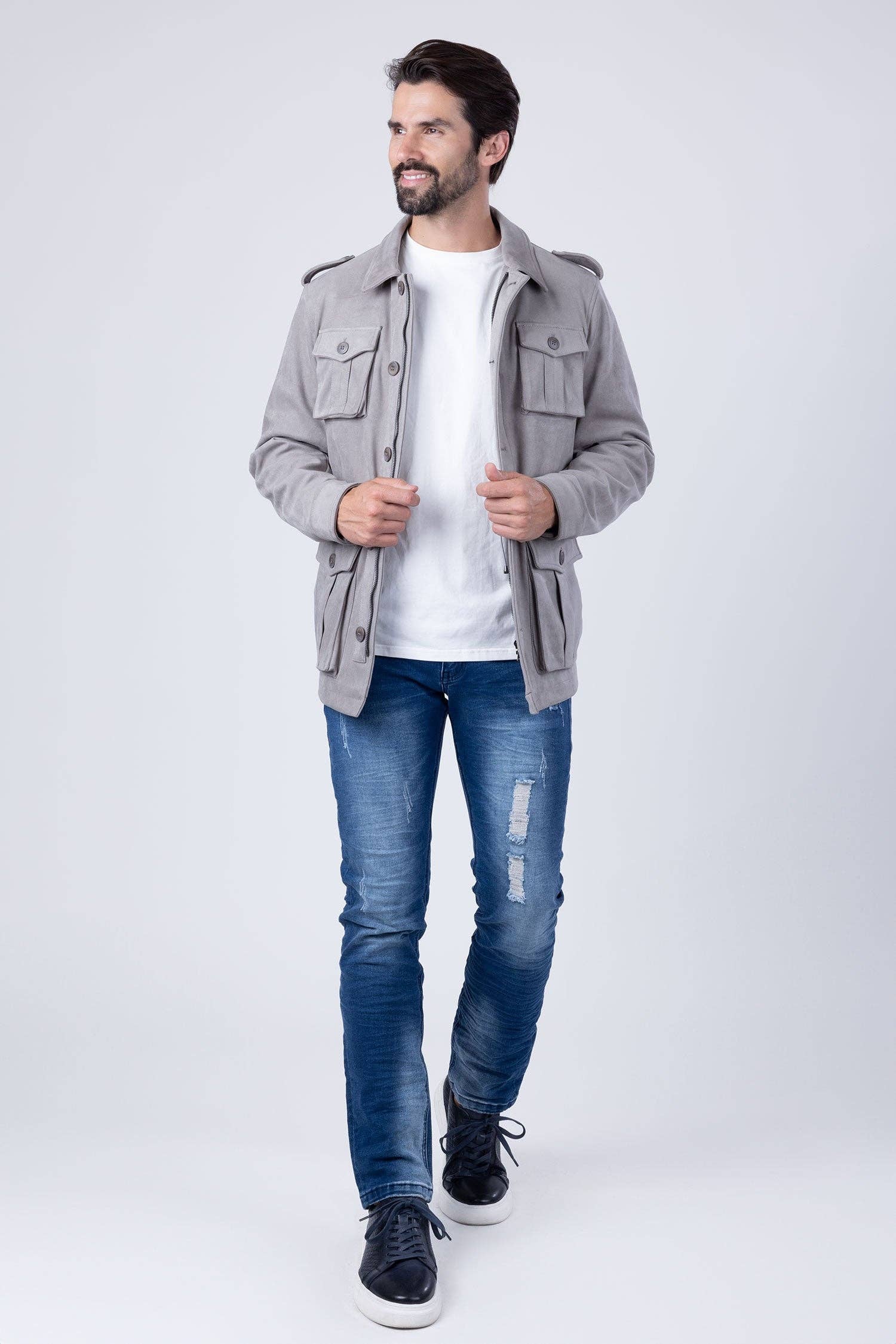 BARABAS - Venta al por mayor Chaqueta - Hombre - Chaqueta bomber de invierno de terciopelo con 4 bolsillos para hombre 4BH864