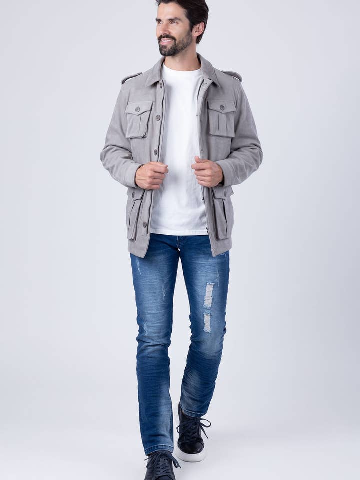 BARABAS - Venta al por mayor Chaqueta - Hombre - Chaqueta bomber de invierno de terciopelo con 4 bolsillos para hombre 4BH864
