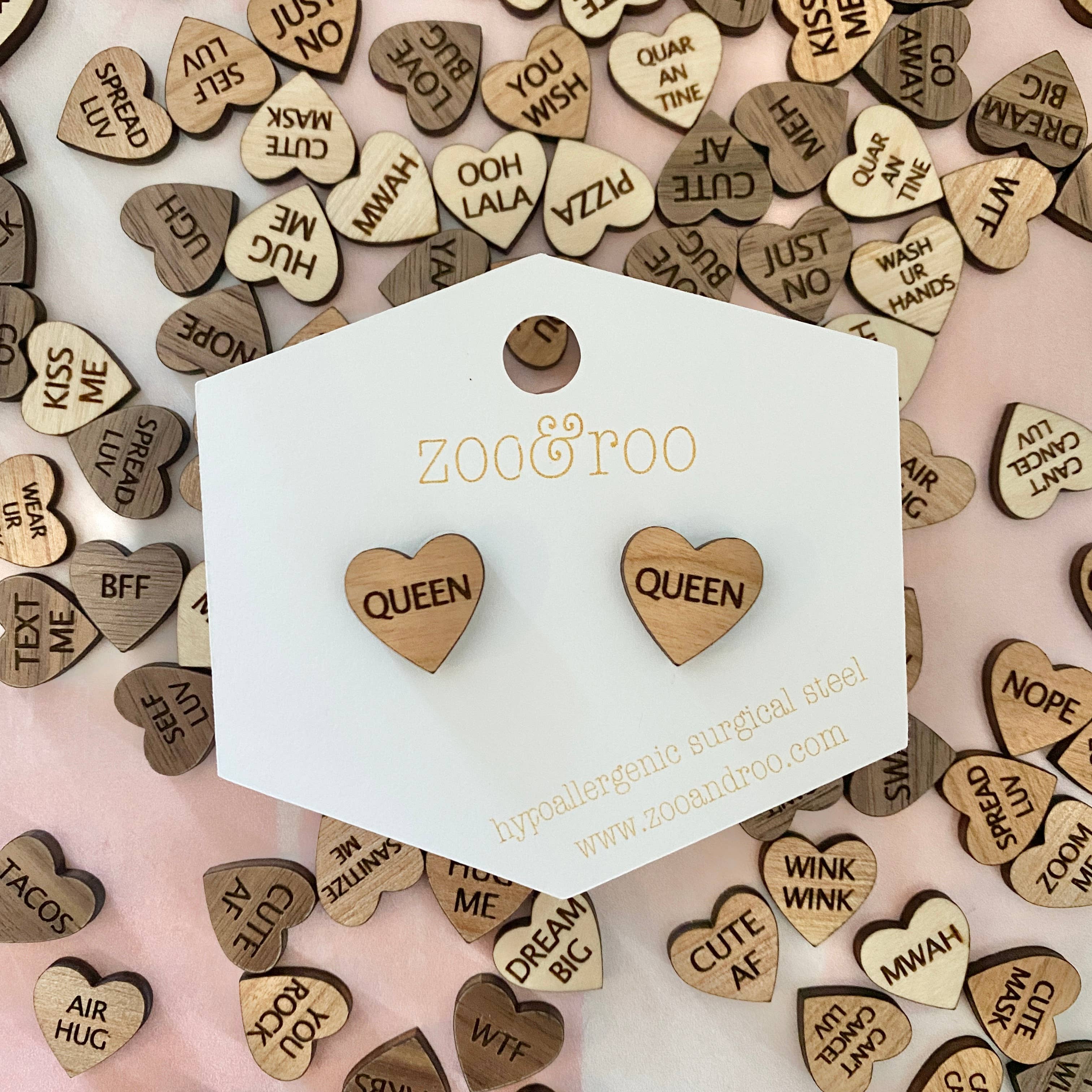 zoo&roo - Wholesale Jewelry Set - Set of 36 Conversation Heart Studs | Valentines Day earrings7