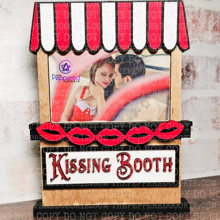 Home Decor - Kissing Booth Photo Frame UNFINISHED for wholesale by The Peppered Cookie