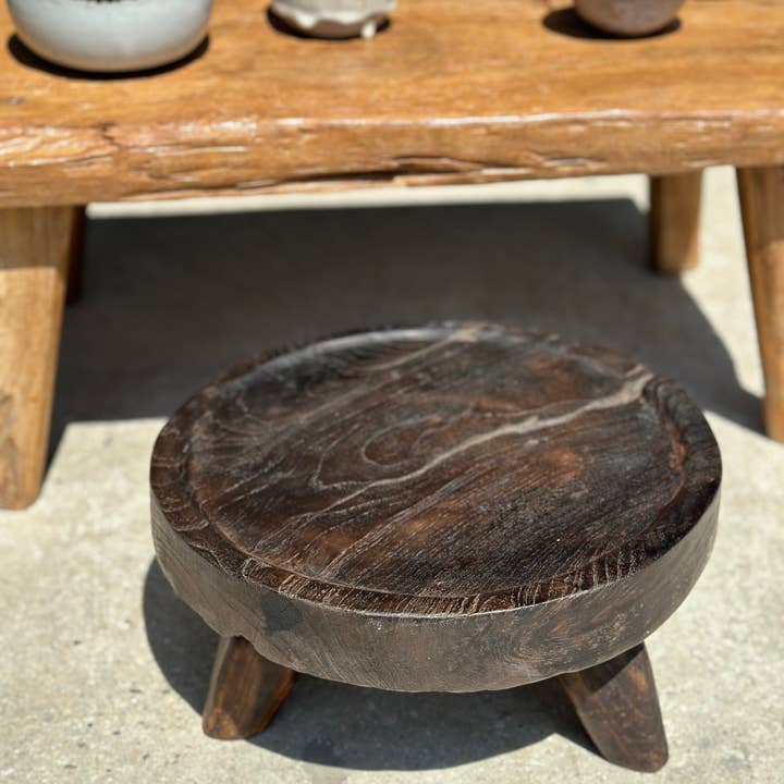 Office Objets - Venta al por mayor Mesas auxiliares - Mesa baja pequeña de teca rubia cuadrúpeda H:30 L:63,5 l:4078