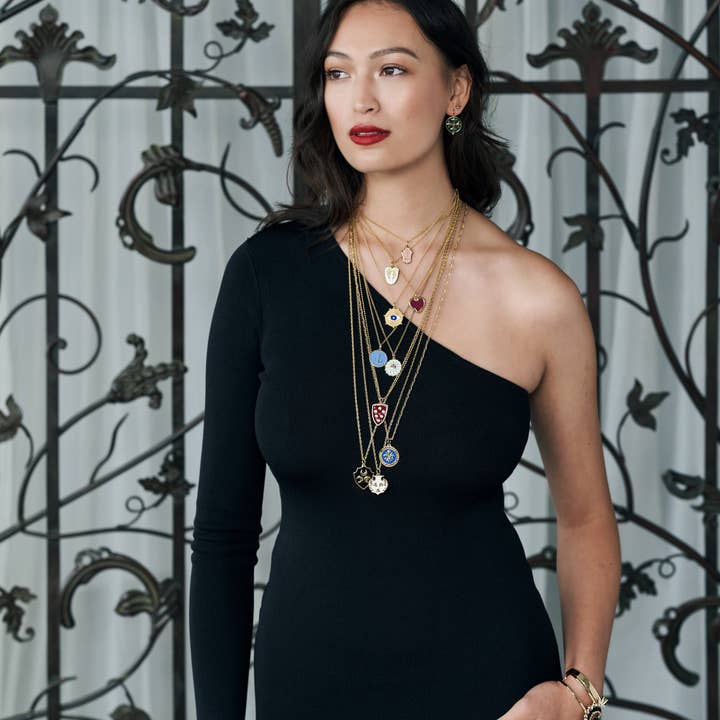 Florence emaille medaillon ketting voor wholesale door Florin Arte Jewelry