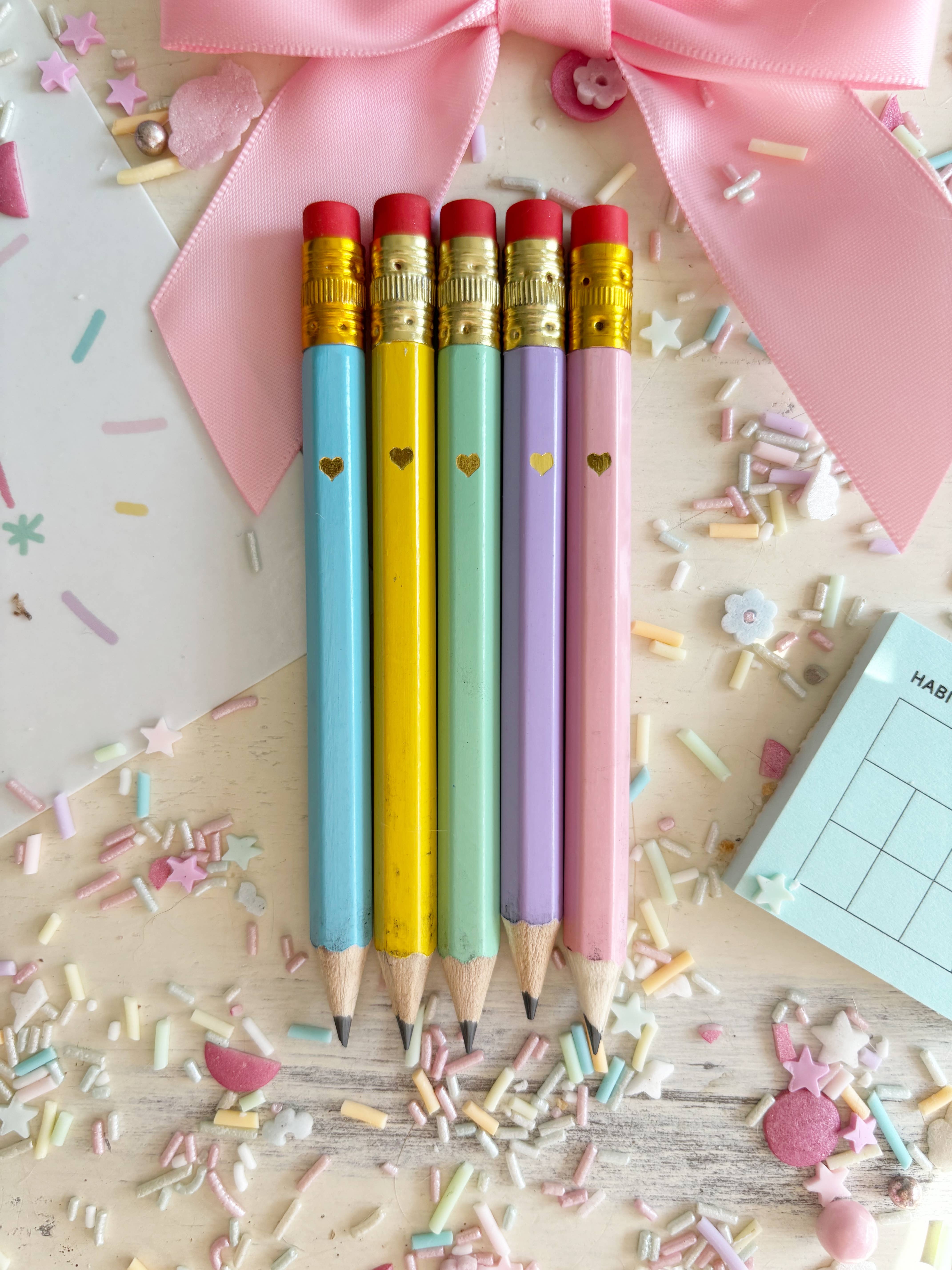 Live Sweet – wholesale Pencil – Mini Rainbow Pastel Pencil Set0