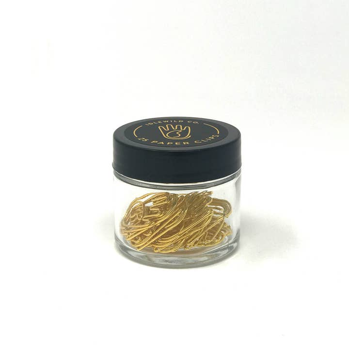 Idlewild Co. - Wholesale Paperclip - Hand Gold Plated Paper Clips (Jar of 25)1