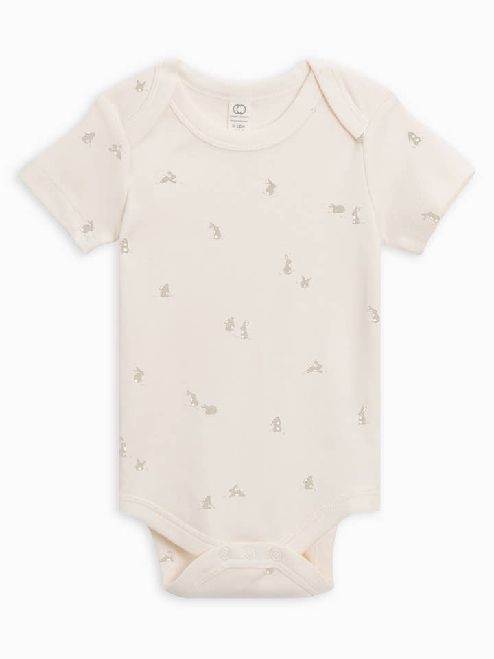 Afton Bodysuit - Bunny / Oat + Clay for wholesale by Colored Organics