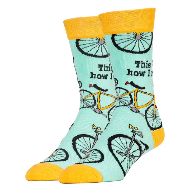 How I Roll | Men's Funny Crew Socks for wholesale by Oooh Yeah/Sock It Up/Oooh Geez Slippers