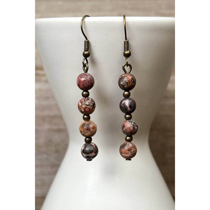 Dylan Designs - Wholesale Dangle Earrings - Elyse Earrings Rhodonite