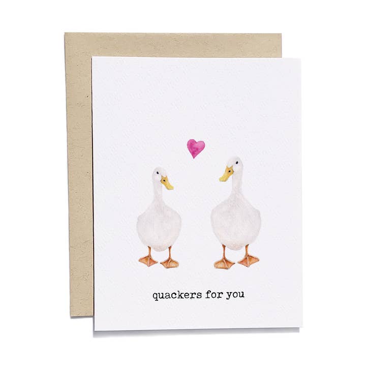 Quackers For You Valentine Card for wholesale by Kylie Paper Co.