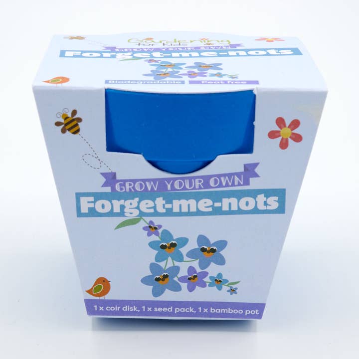 Grow Your Own Forget-Me-Nots Growing Kit for wholesale by Gardening for Kids Ltd