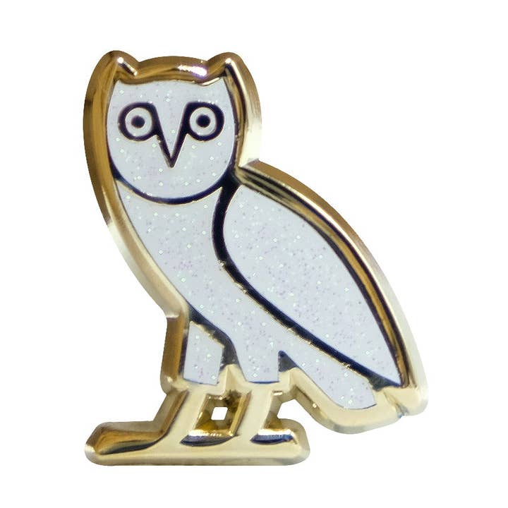 OVO Owl Lapel Pin - White for wholesale by Kingpinz