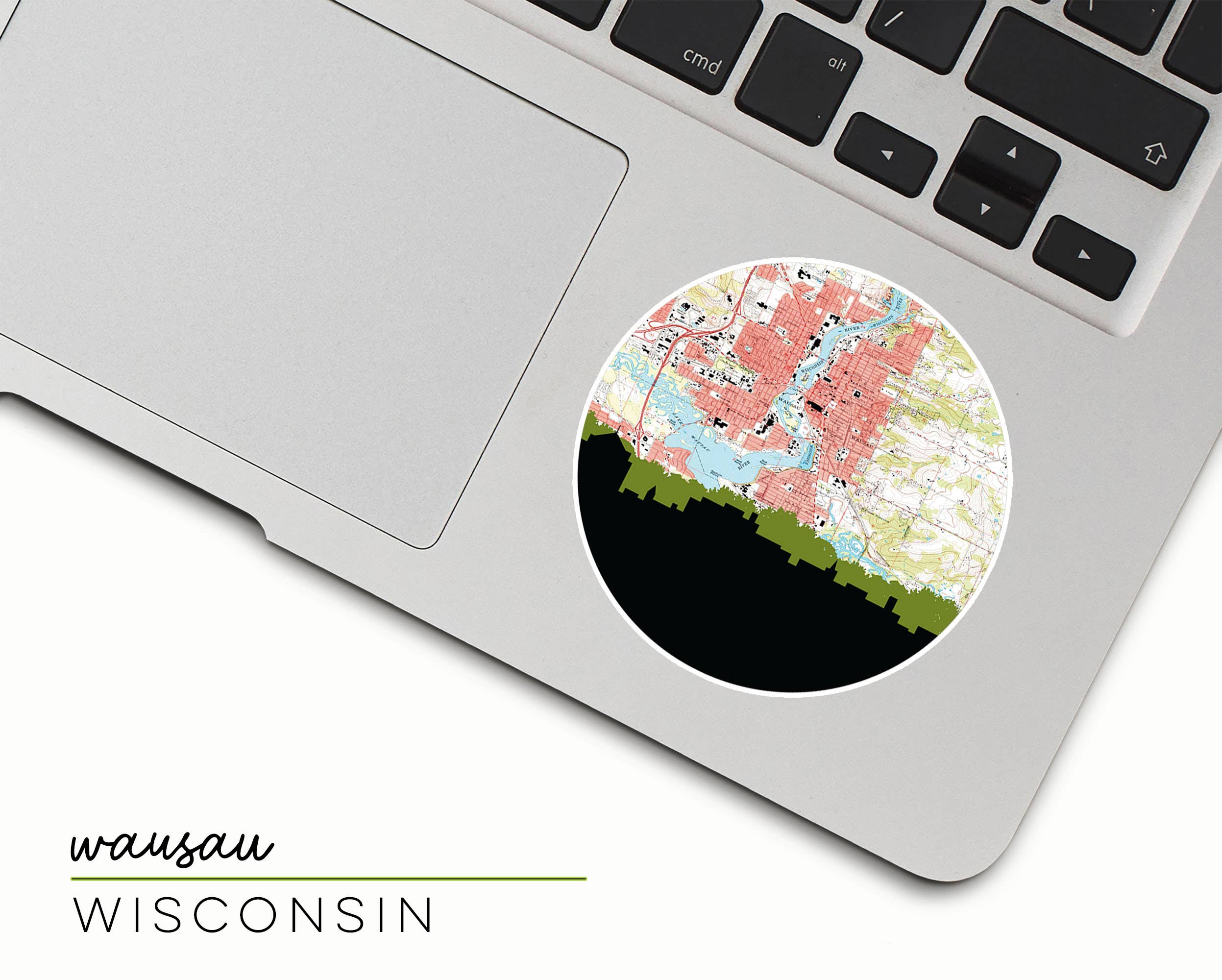 Paperfinch Design – wholesale Klistermärke – Wisconsin stadssilhuett klistermärke | Flera städer7