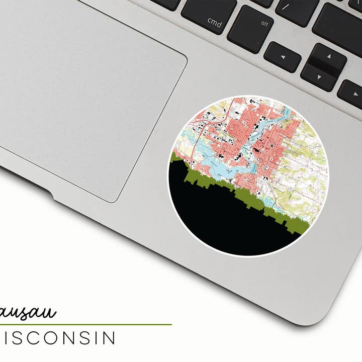 Paperfinch Design – wholesale Klistermärke – Wisconsin stadssilhuett klistermärke | Flera städer7