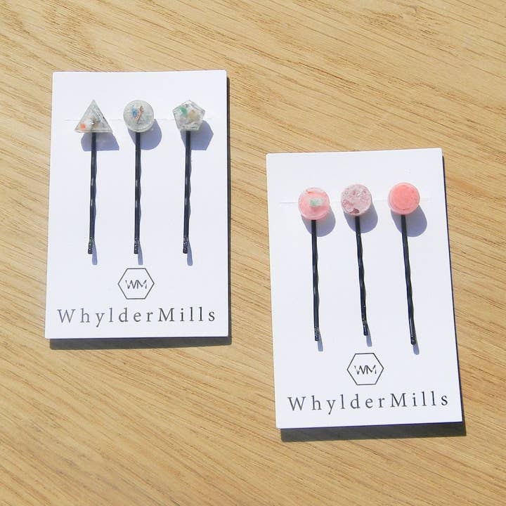 Resin Hair Grips - Set of 3 for wholesale by Whylder Mills