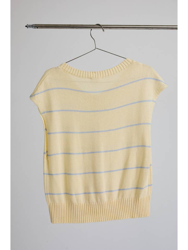 LE LIS - Vente Pull en maille – femme - TOP EN MAILLE SANS MANCHES À COL ROND ET BOUTONS DEVANT13