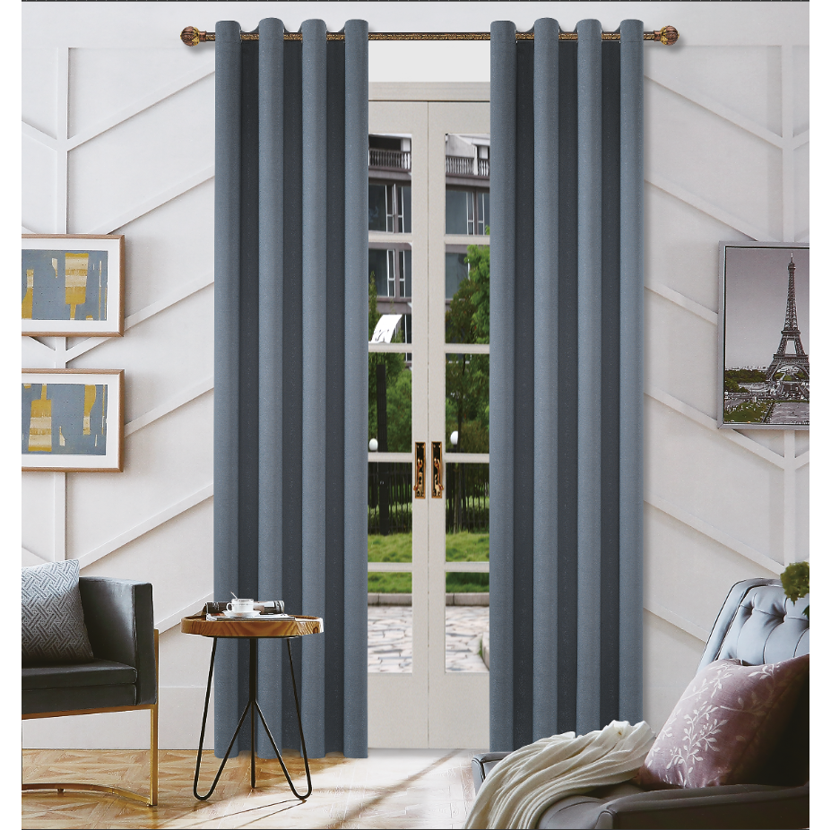 Super Bazaar – wholesale Drape – Ready made Curtain - Blackout - With rings -140x260cm9