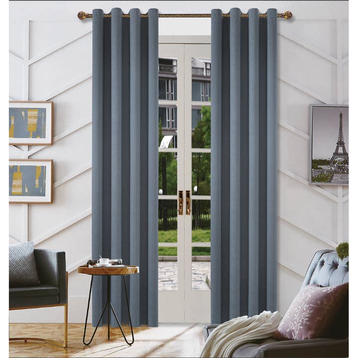 Super Bazaar – wholesale Drape – Ready made Curtain - Blackout - With rings -140x260cm9