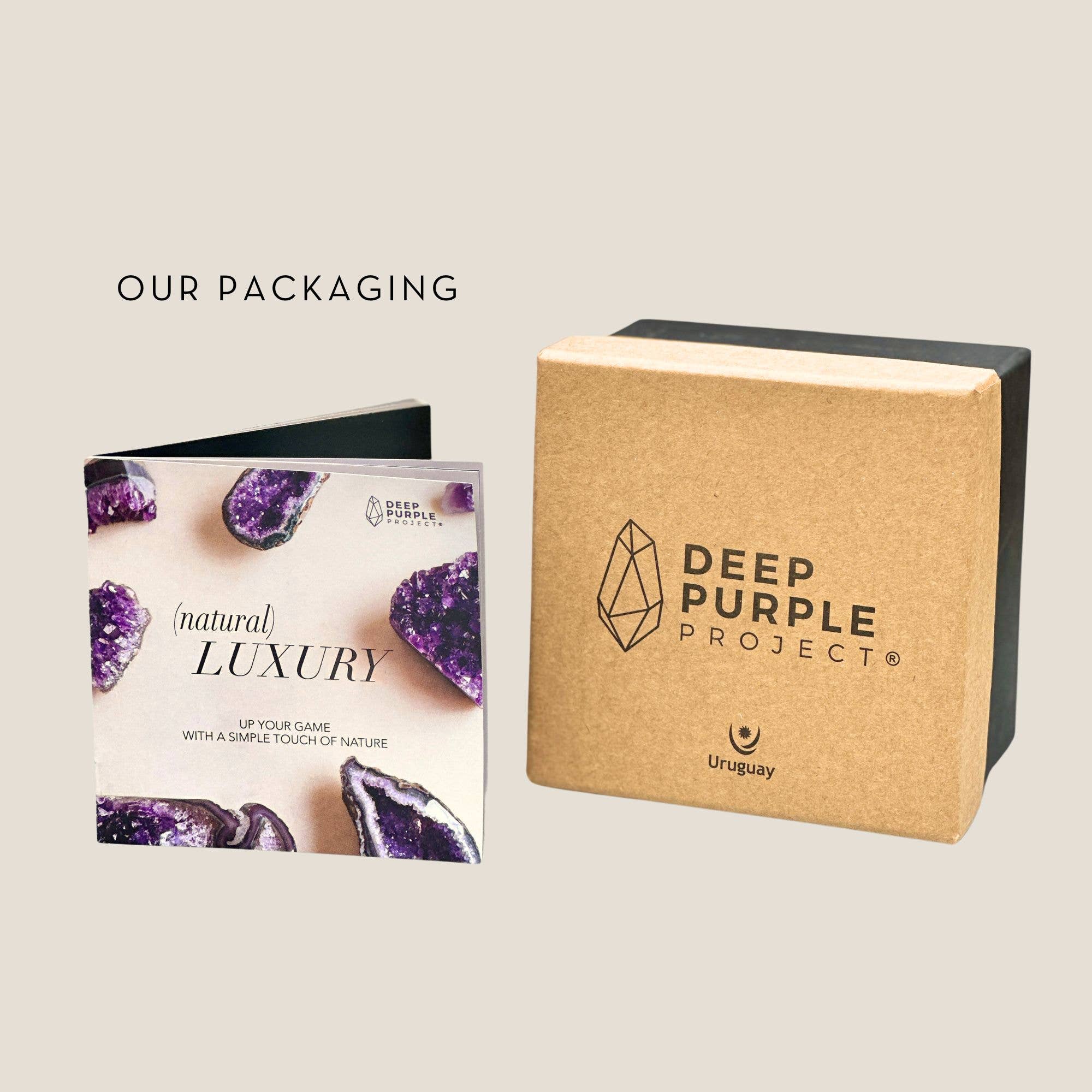 Deep Purple Project - Wholesale Ornament - Agate Geode Bookends, Large Natural Stone Pair1