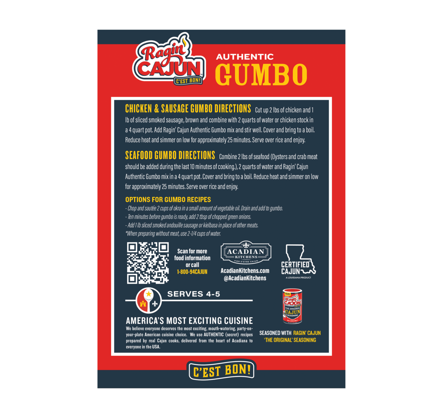 Ragin' Cajun – wholesale Rice – Authentic Gumbo1