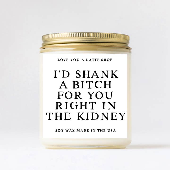 Jeg ville have en kælling til dig i Kidney Jar Candle 2 STØRRELSER for engroshandel hos Love You a Latte Shop