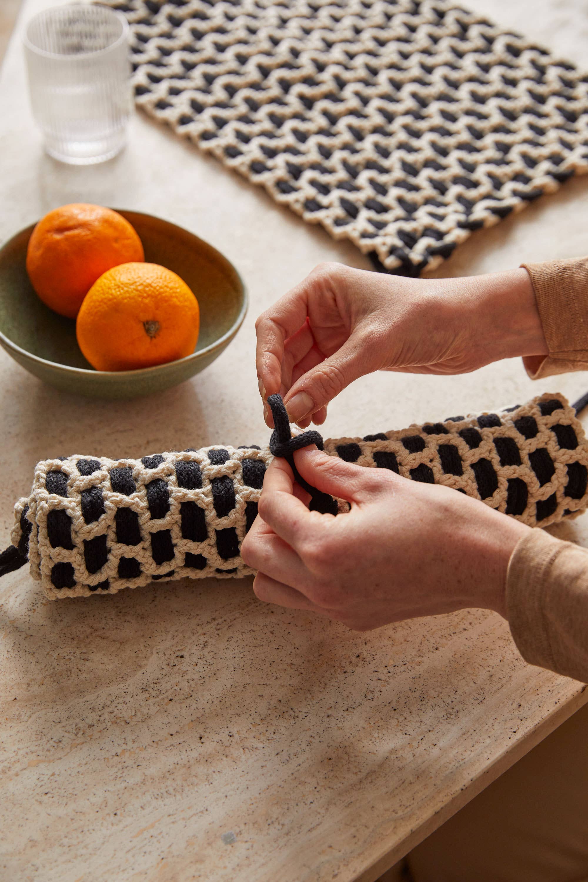 DMC - Wholesale Knitting/Crochet Supplies - DMC Gift of Stitch Monochrome Placemat Crochet Kit