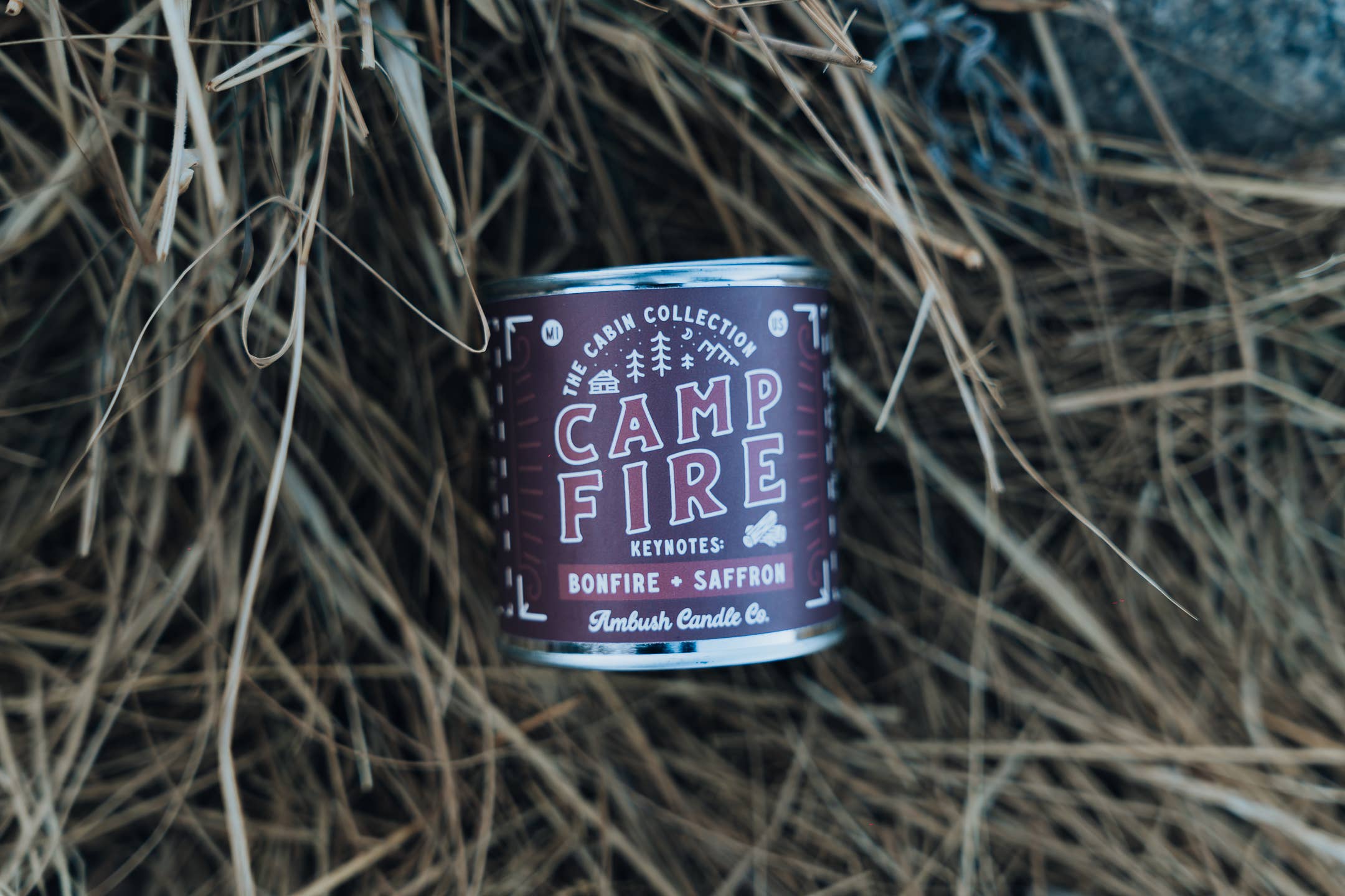 Ambush Candle Co. - Wholesale Travel Candles - Campfire | Bonfire + Saffron 8oz Soy Candle1