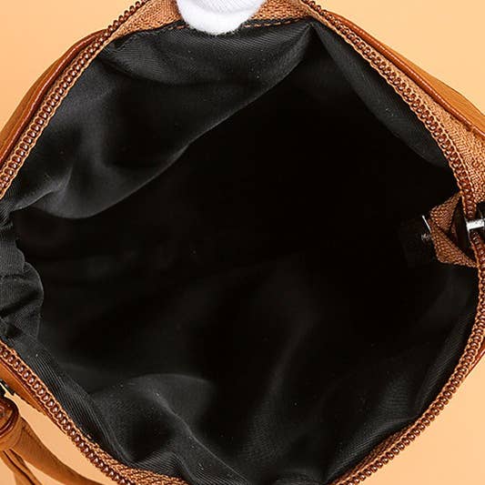 ACCITY - Wholesale Shoulder Bag - Women's - SOFT LEATHER VERTICAL ZIPPER SHOULDER BAG_CUAB003311