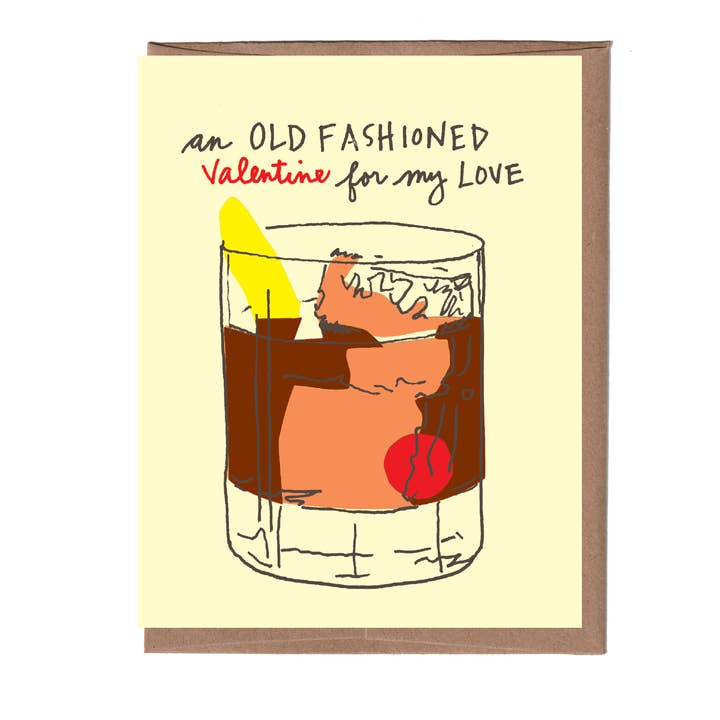 Carte de vœux à l'ancienne pour la Saint-Valentin pour la vente par La Familia Green