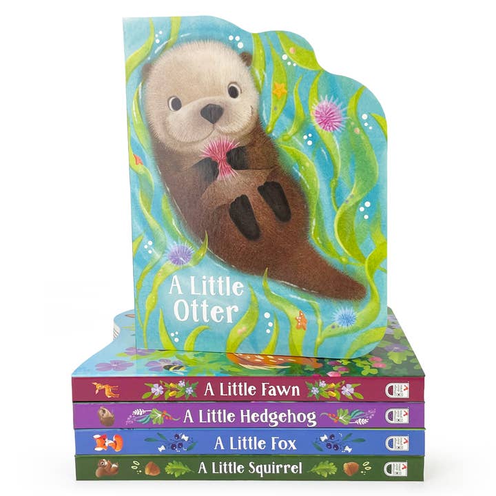 Cottage Door Press - Wholesale Baby & Toddler Book (0-2) - Cute Animals Book Set (Otter, Hedgehog, Deer, Squirrel, Fox)1