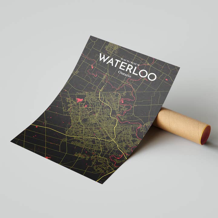 OurPoster.com - Wholesale Poster - Waterloo City Map Poster90